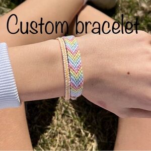 Custom handmade chevron friendship bracelet